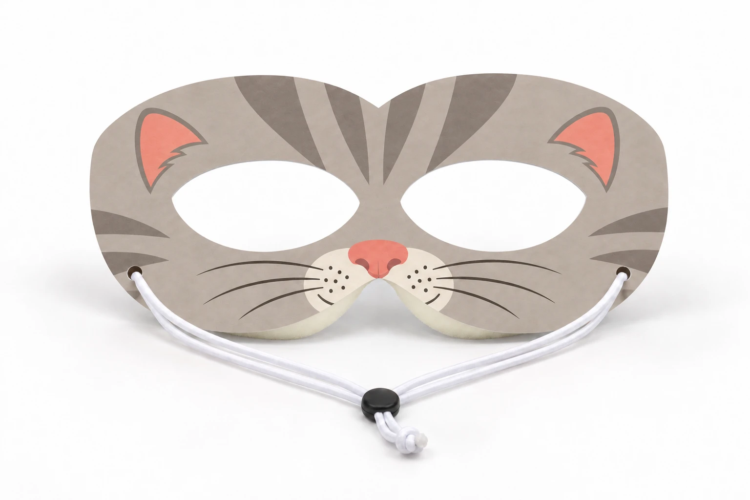 Kitty character eyewear with foam supports and adjustable cord